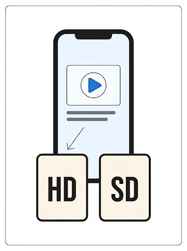 Facebook video downloader with HD and SD MP4 options